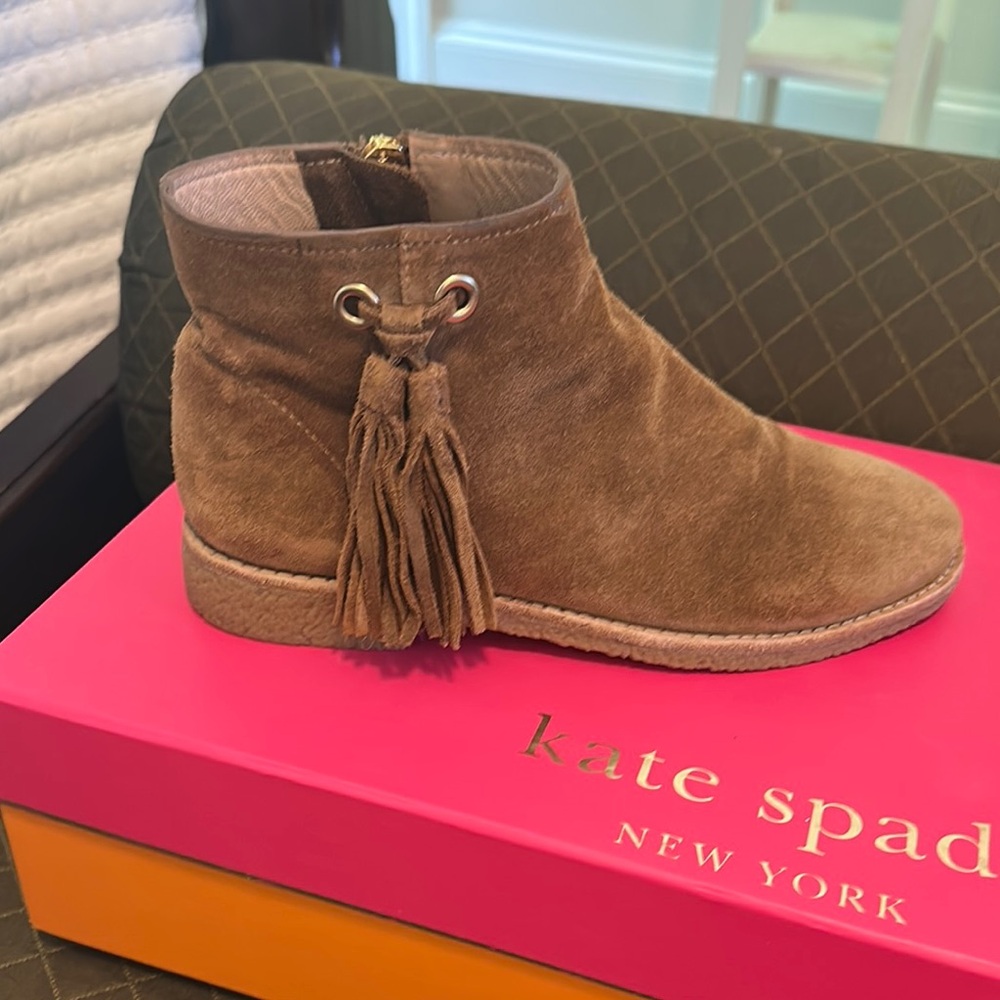 Kate Spade Brown Suede Ankle Boots - Picture 4 of 10